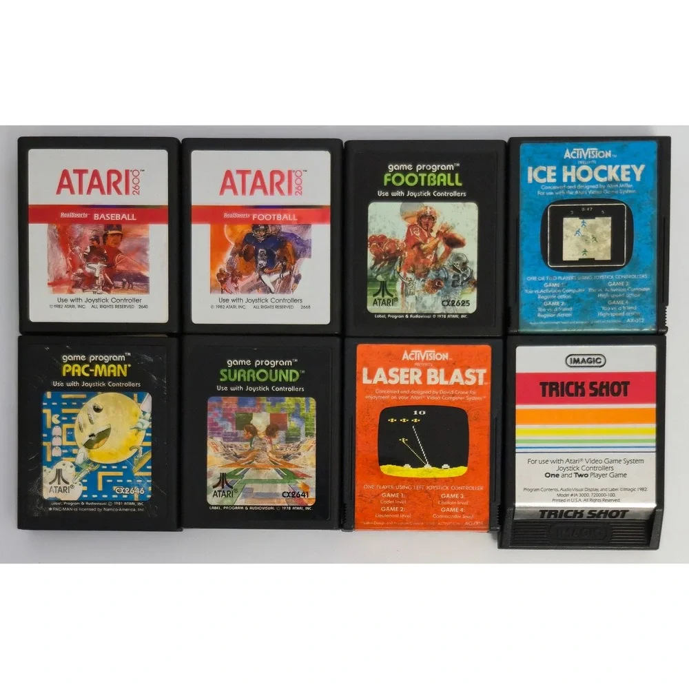 Atari 2600 Junior - Console Bundle - 16 Games - 5 Restored Controllers - Tested